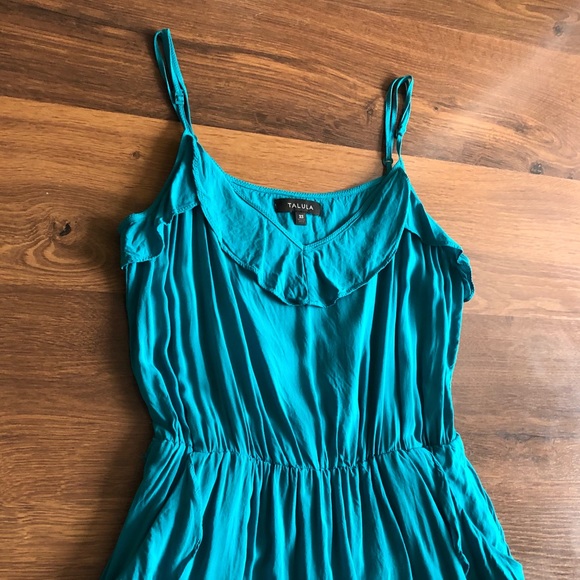 Aritzia Talula Ulla Spagetti Strap Dress in Turquoise/Teal - Picture 4 of 7